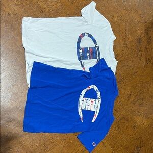 Champion Kids' Short Sleeve Tees in Blue and White